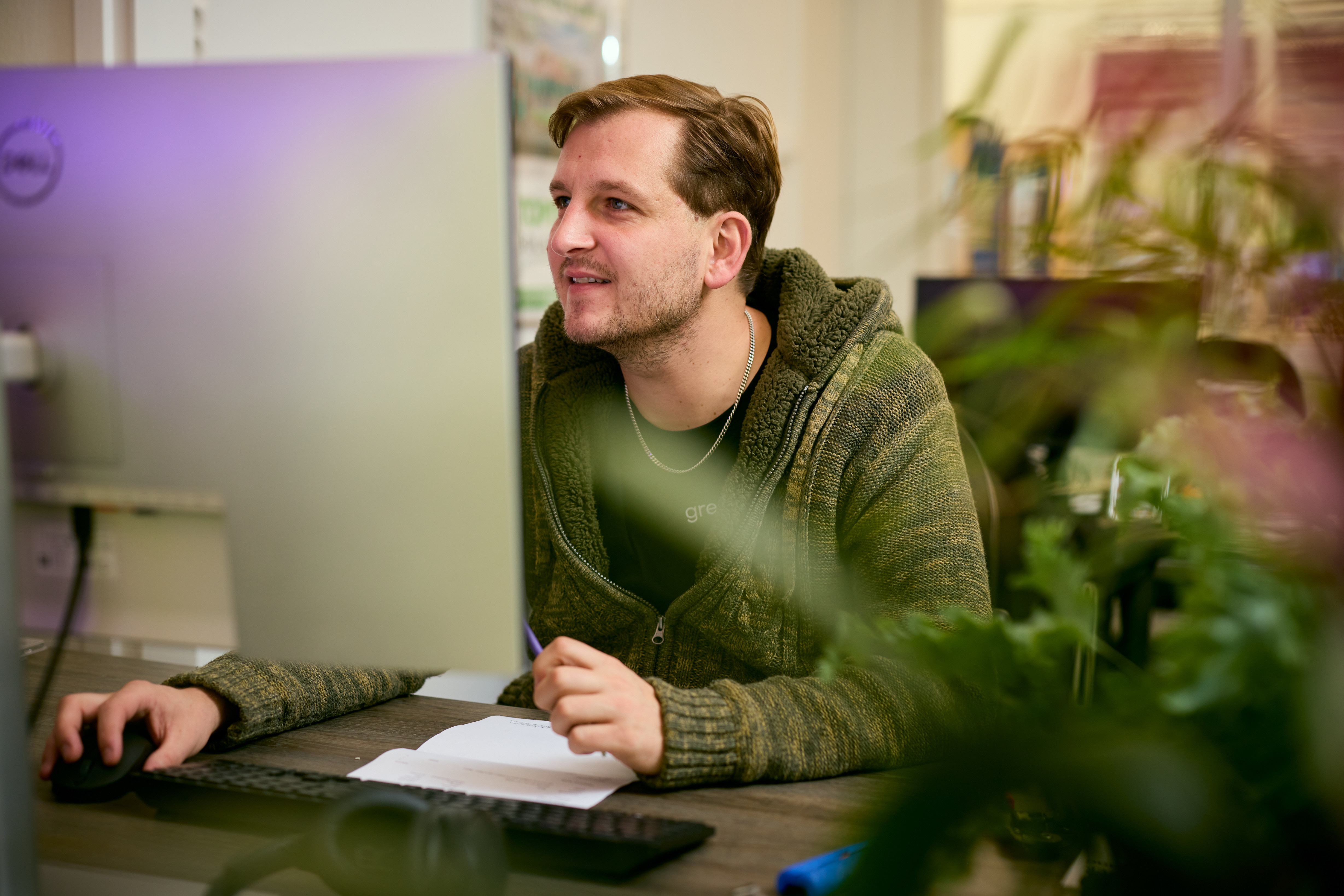 bram is aan het videobellen